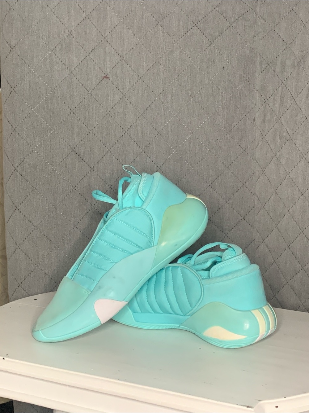 #174 Adidas Teal Slip-On Basketball Shoes